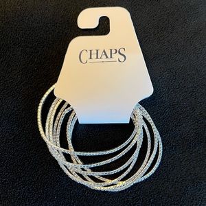 Chaps multi stretch bracelets with rhinestones.